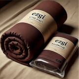 Lionas Tek Kişilik 120 X 200 Yataklar İçin Ranforce Lastikli Çarşaf Ve Yastık Kılıfı Kahve