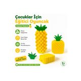 LionCraftCo Eğitici Ananas Oyuncak | Çocuklar İçin Parçalı Tak Çıkar Zeka Geliştirici İnce Motor Beceri Oyunu