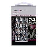 Lionesse Nail Care Salon Perfect 24 Adet Takma Tırnak M-65 Zebra Desen