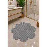 Lionhome Bubble Papatya Modeli Renk Gri Yumuşak Peluş Kaymaz Taban yıkanabilir Dekoratif Salon Oturma Odası Banyo Paspası Halısı