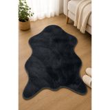 Lionhome Lh Düz Ayı Postu Renk Antrasit Comfort Kaymaz Taban Peluş Post Halı Yıkanabilir