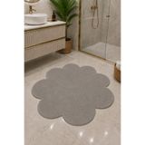 Lionhome Papatya Modeli Renk Gri Yumuşak Peluş Kaymaz Taban yıkanabilir Dekoratif Salon Oturma Odası Banyo Paspası Halısı
