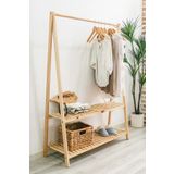 LİONSE Konfeksiyon Elbise Askılık Iki Raflı 148 X 106 Cm Ayaklı Askılık