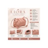 Liora Pudra Pembe Büzgülü Kadın Omuz & Çapraz Çanta