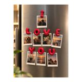 LioraeAtelier I Love You Hediyelik Minik Magnet Seti Kırmızı Buzdolabı Magneti 8 HARF