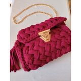 Liorina “ruby Weave” – El Yapımı Örgü Omuz Çantası (Fuşya)