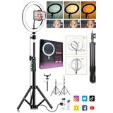 Lipon Ring Fill Light LED Işıklı Tripod 10 Inç Halka Youtuber Tiktok Makyaj Işığı Ayaklı 10 Inç - Siyah