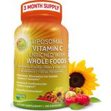 Liposomal Vitamin C – Yüksek Emilim & Antioksidan – 1500 Mg / 180 Vejetaryen Kapsül