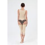 Lipoteks Göğüs Altı Diz Altı Sırtı Kapalı Bbl Korse - 3XL - Bej