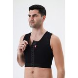 Lipoteks Kısa Jinekomasti Yeleği ve Liposuction Korsesi - Siyah - 2XL