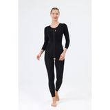Lipoteks Kollu Tam Vücut Liposuction Korsesi - Siyah - 2XL