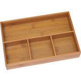 Lipper International 824 Düzenleyici Tepsi Bambu Ağacından, 4 Bölmeli, 29,5 x 20,3 x 4,5 cm - Çok Renkli