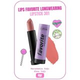Lips Favorite Longwearing Lipstick Ruj 301 Serving Looks - Pembe