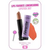 Lips Favorite Longwearing Lipstick Ruj 307 Coffee With Cream - Nude