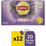 Lipton Adaçayı Bitki Süzen Bardak Poşet Çayı 20LI x 12 Adet
