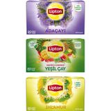 Lipton Bitki Çayı 20 li Adaçayı-Ihlamur-Yeşil Çay Mango Ananas 3 lü Set