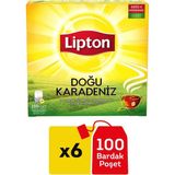 Lipton Doğu Karadeniz Bergamot Aromalı Bardak Poşet Çay 100'lü x 6 Adet