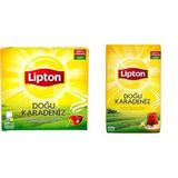Lipton Doğu Karadeniz Bergamot Aromalı Bardak Süzen Poşet Siyah Çay, 100'lü ve Lipton Doğu Karadeniz Dökme Çay, 1000 g