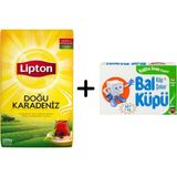 Lipton Doğu Karadeniz Dökme Siyah Çay 1000 gr + Balküpü Kesme Şeker 1000 gr - 1 kg