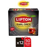 Lipton Earl Grey Bardak Poşet Çay 50LI x 12 Adet - 12 Paket