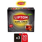 Lipton Earl Grey Bardak Poşet Çay 50LI x 3 Adet - 3 Paket