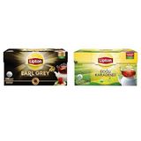 Lipton Earl Grey Demlik Süzen Poşet Bergamot Aramolı Siyah Çay 100'lü Paket ve Lipton Doğu Karadeniz Demlik Süzen Poşet Bergamot Aromalı Siyah Çay 100'lü Paket