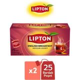 Lipton English Breakfast Siyah Bardak Poşet Çay 25LI x 2 Adet - Bitki Çayı