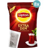 Lipton Extra Dem Siyah Çay 700 gr 35'li Demlik Poşet Çay Yoğun Kıpkırmızı Dem Kilitli Paket x 8 Adet