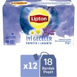 Lipton Iyi Geceler Papatya ve Lavanta Bitki ve Meyve Çayı Karışımı 18LI x 12 Adet - Bitki Çayı