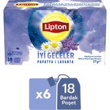 Lipton Iyi Geceler Papatya ve Lavanta Bitki ve Meyve Çayı Karışımı 18LI x 6 Adet - Bitki Çayı