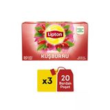 Lipton Kuşburnu Çayı Bardak Poşet 20 'Li*3 Paket...