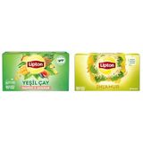 Lipton Mango ve Ananaslı Tropikal Bardak Poşet Yeşil Çay 20'li Paket ve Lipton Ihlamur Bardak Süzen Poşet Bitki Çayı 20'li Paket, 32 g