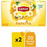 Lipton Papatya Bitki Süzen Bardak Poşet Çayı 20LI x 2 Adet