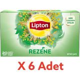 Lipton Rezene Süzen Bardak Poşet Bitki Çayı 20LI x 6 Adet