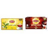 Lipton Seti | Yellow Label Demlik Poşet Siyah Çay 100'lü Paket x1 + Extra Dem Demlik Süzen Poşet Siyah Çay 100'lü Paket x1