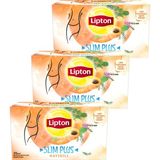 Lipton Slim Plus Kayısılı Bitki ve Meyve Bardak Poşet Çay 20 x 2 Gr. Üçlü Set