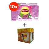 Lipton Tazelenme Zamanı Ekinezya ve Ökaliptuslu Bitki ve Meyve Çayı Karışımı 18li x 10 Adet+Hediye L