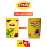 Lipton Yellow Label 1 kg 9'lu Siyah Çay Doğal Yaprak Kalitesi ile Yeni Ambalajda
