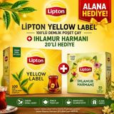Lipton Yellow Label 100'LÜ Demlik Poşet Çay + Ihlamur Harmanı 20'li Hediye - 1 Kutu