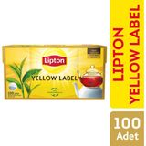Lipton Yellow Label 100'lü Demlik Poşet Çay Siyah Çay İçerikli 100 Adet