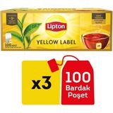 Lipton Yellow Label Bardak Poşet Çay 100'LÜ 3 Paket 300 Adet