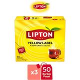 Lipton Yellow Label Bardak Poşet Çay 50LI x 3 Adet - 3 Paket