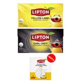 Lipton Yellow Label Demlik 100lü+Earl Grey Demlik 100lü+Lipton 40.Yıl Tekli Çay Bardağı Hediyeli