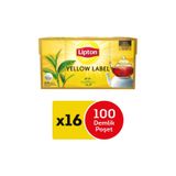 Lipton Yellow Label Demlik Poşet Çay 100'lü 1 Koli (16 Adet)