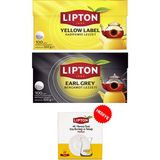 Lipton Yellow Label Demlik Poşet Çay 100LÜ + Earl Grey Demlik Poşet Çay 100LÜ + Lipton 40. Yıl Tekli Çay Bardağı Hediyeli