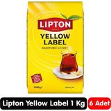 Lipton Yellow Label Siyah Çay 1 Kg 6 Paket