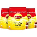 Lipton Yellow Label Siyah Çay 150'li Demlik Poşet Çay 3 Adet Ekonomik Paket