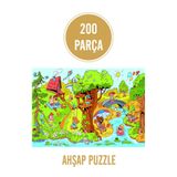 LİPYOS 200 Parça Ahşap Puzzle, Yaz, Tatil, Eğlence