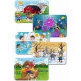 Lipyos Çiftlik Hayvanları, Deniz, Tatil, Deniz Canlıları, Yılbaşı, Kardan Adam 54 Parça 5'Li Ahşap Puzzle