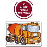 Lipyos Çimento Kamyonu A3 104 Parça Puzzle, Oyuncak, Yapboz